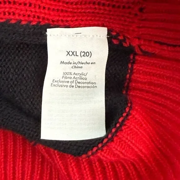 No Boundaries Black and Red Christmas Sweater - Picture 8 of 10